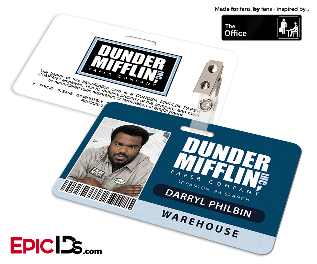  Asset Tag - Property of Dunder Mifflin Paper Products Supply  Company : Office Products