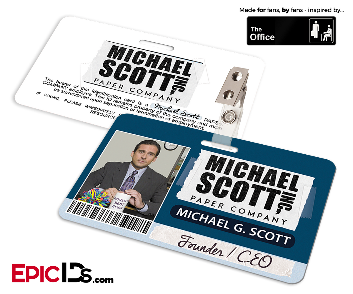 The Office Inspired - Michael Scott Paper Company Employee ID - Michael  Scott