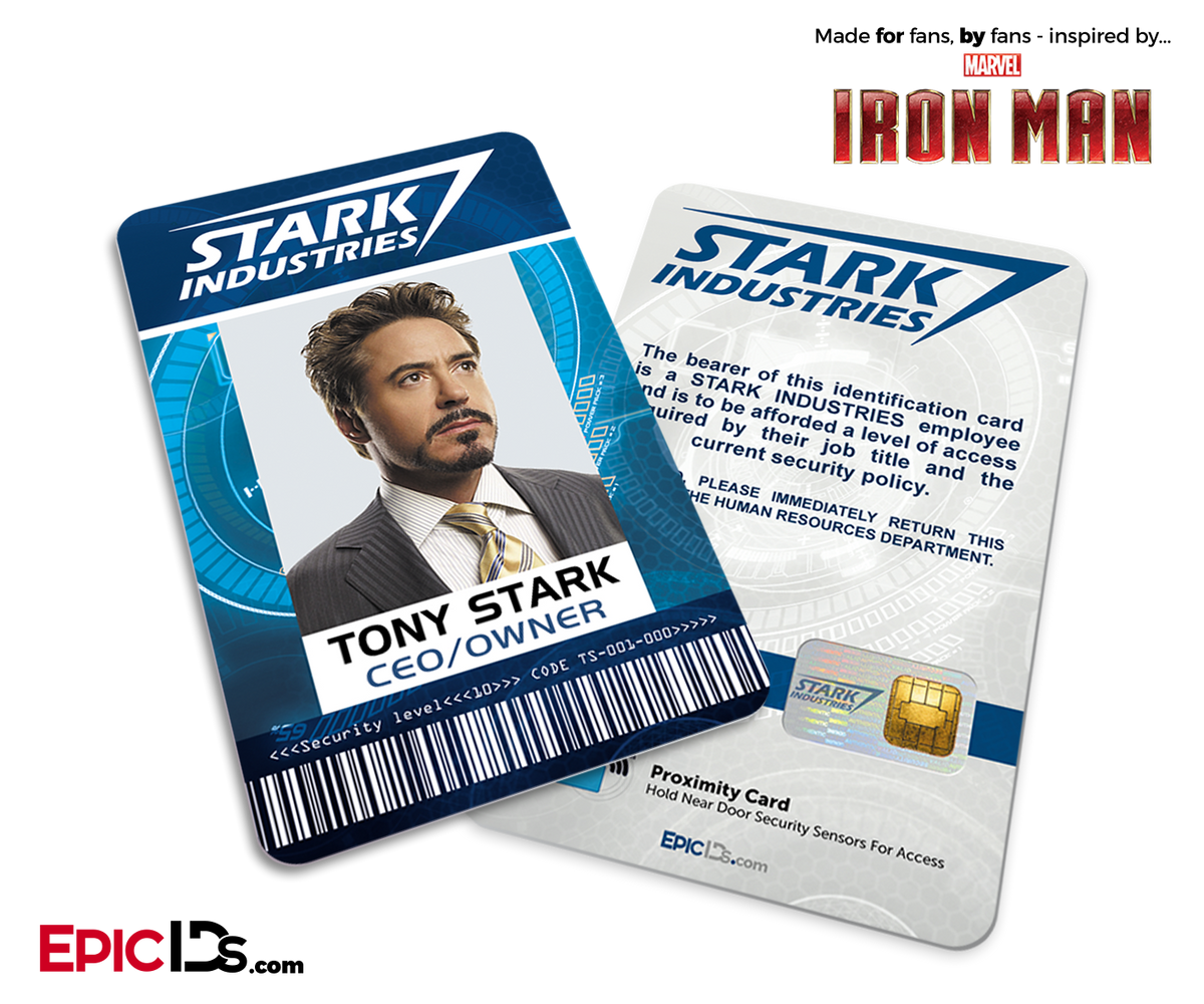Stark Industries Security ID with Clip - DOPPELBADGER